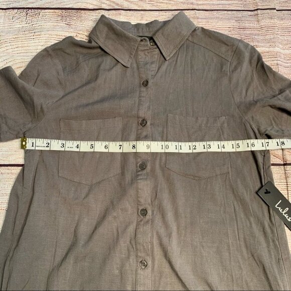 NEW lulu’s Green Button Up Dress Size Small - Picture 10 of 10